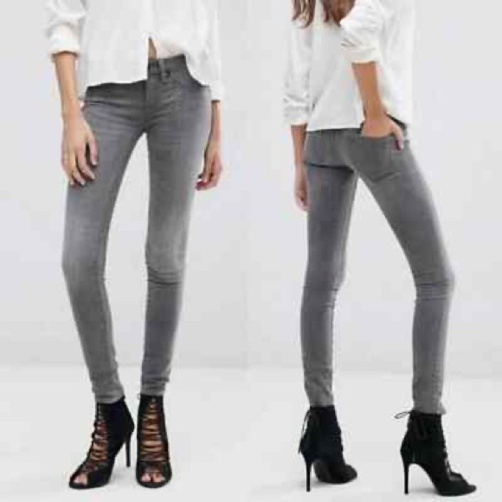 Blank NYC Spray On Low Rise Gray Skinny Jeans Size 27